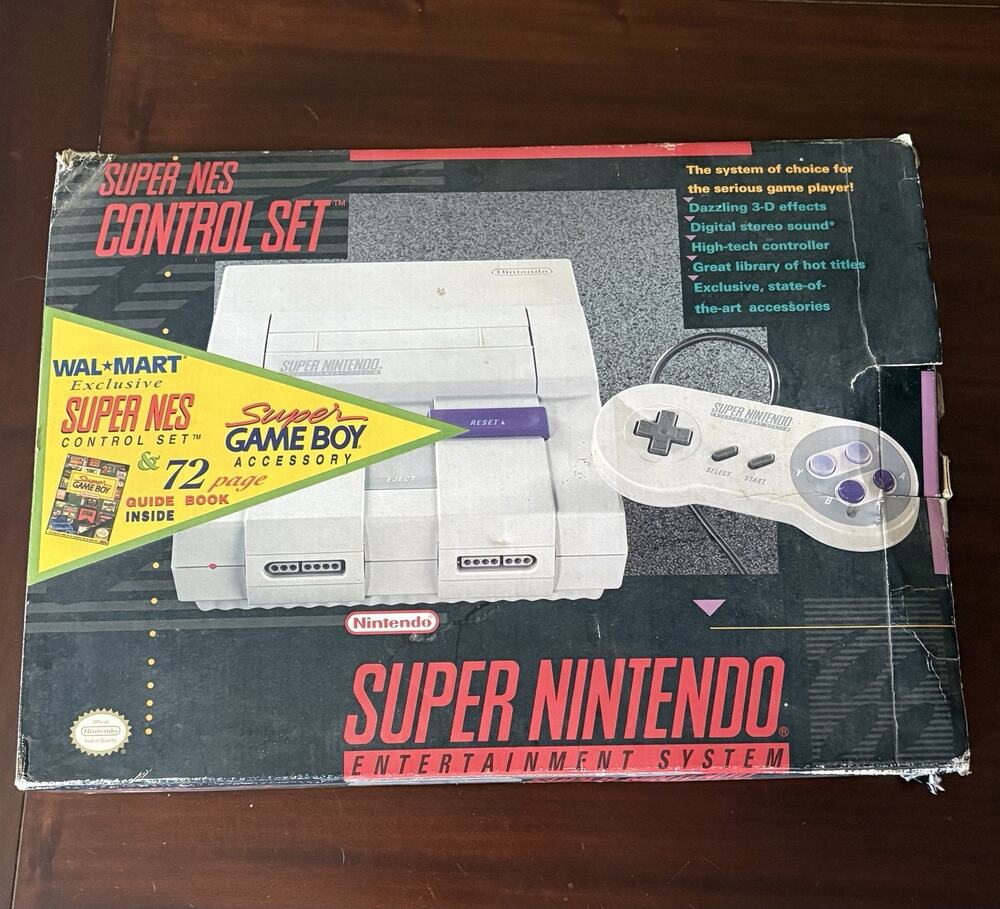 SNES - Super Nintendo Control Set Walmart Game Boy Console Box Set (BOX ONLY)